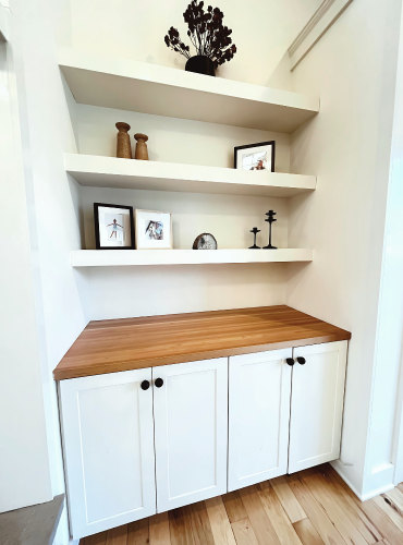 built in shelving
